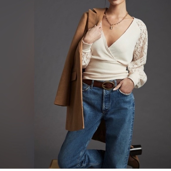 Bobi Los Angeles Raglan Surplice Top - Picture 1 of 8